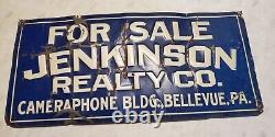 ANTIQUE 1930s FOR SALE JENKINSON REALTY CO. CAMERAPHONE BLDG. BELLEVUE, PA