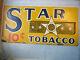 Antique Vintage 1930s Embossed Star Tobacco Tin Sign Advertising Cigar Litho