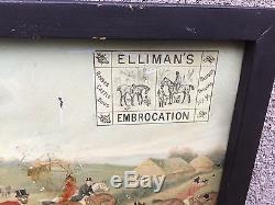 Antique Vintage Tin Elliman's Advertising Sign