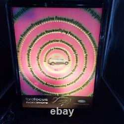 AWESOME Lighted Metal LENTICULAR Sign Vintage FORD FOCUS 13 x 17 See Video