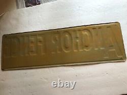 Anchor Fence Co. Vintage Embossed Tin Sign, Greenville, South Carolina