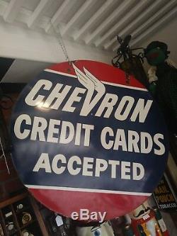Anitque/Vintage 1950's Chevron Tin Sign