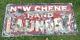 Antique 20s Painted New Chene Hand Laundry Vtg Tin Metal Store Sign Detroit 72