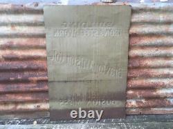 Antique Brayton Wilson Cole Sign Metal Vintage Tin Tacker Iron & Steel 19x28