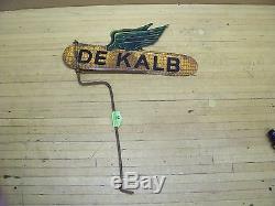Antique Vintage Dekalb Flying Corn Double Sided Weathervane Metal Tin Farm Sign