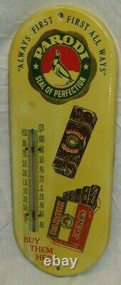 Antique Vintage Rare PARODI Cigars Advertising Tin Thermometer works