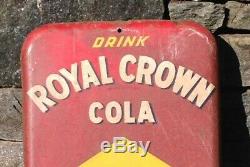 Antique Vintage Royal Crown Cola Soda Thermometer Tin Advertising Sign