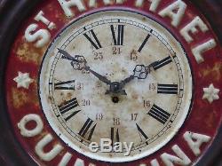 Antique Vintage St Raphael Quinquina Aperatif Tin Tole Advertising Clock Sign