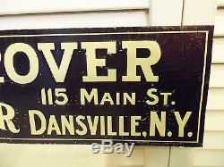 Antique Vintage Undertaker Sign 1920s Old Emb Tin New York Funeral Cemetery Rare