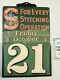 Antique Vtg 1890s-1910 Singer Sewing Machine Tin Sign Perpetual Calendar Passaic