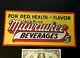 Antique Vtg 1920s Milwaukee Beverages Tin Soda Tonic Sign Prohibition Brewery