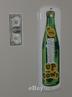 Antqe/Vtg Thermometer Tin Sign, UP-TOWN Soda Pop 26, Rare, USA, 1940s, Org, Near Mint