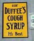 Authentic C1915 Tin Sign Antique Vtg Duffee's Medicine Cough Syrup Drops Cold