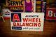 Beautiful Alemite Tin Sign Wheel Balancing Service Garage Antique Vintage Advert