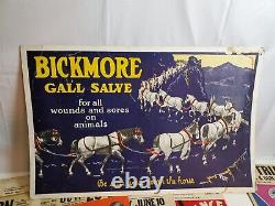 Bickmore Gall Salve Advertisment cardboard vtg sign rare 36 home decor