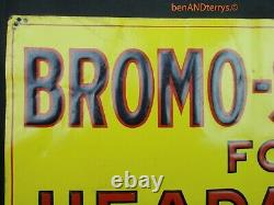 Bromo-Seltzer for Headaches Tin Vintage Sign Advertising Grocery Store