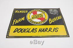 California Farm Bureau Vintage Tin Sign AFBF Douglas Harris (G4L)