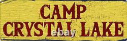 Camp Crystal Lake Slim Tin Sign Wall Decor 16 X 4