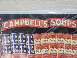 Campbell Soup Tin Sign Flag Pattern Vintage Made In America