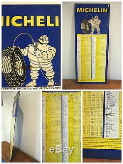 Cartel publicitario chapa vintage Michelin metal tin advertising sign 1970