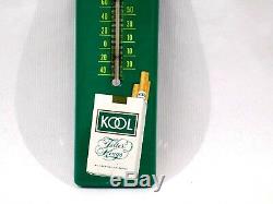 Clean Vintage Kool Cigarette Tobacco Tin Thermometer Sign 12 1/4X 3 1/2