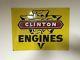 Clinton Engines Chain Saws Vintage Tin Sign 24 X 18 Porcelain 1950s Advertising