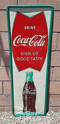 Coca Cola HUGE VINTAGE TIN METAL SIGN 53 x 18