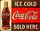 Coca Cola Sign Coke Tin Metal Vintage Soda Advertising Store Old Square Wall