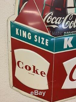 Coca Cola Vintage 6 Pack Tin Sign 30 x 36