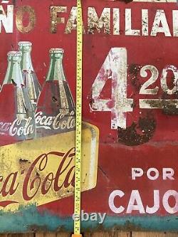 Coca Cola Vintage Unique & Rare Uruguay Advertising Tin Sign Original 1950´s