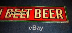 Cool 1935 Golden Grain Belt Beer Vintage Embossed Tin Sign