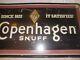 Copenhagen Satisfies Since 1822 Tobacco Snuff Tin Metal Vintage Sign 21 X 12