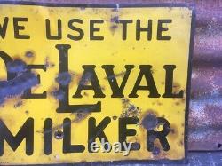DeLaval Milk Sign Vintage Metal Sign Farm Sign De Laval Tin Tacker Farm Sign