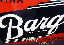 Drink Barq's It's Good Rootbeer Soda Cola Advertising Old Tin Vintage Sign