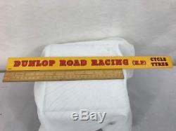 Dunlop Road Racing Cycle Tyre Vintage Garage Advertising Tin Shelf Strip Sign