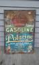 Early Vintage Red Crown Gasoline Polarine Tin Sign Original! Rare! Gas Oil