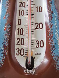 EXTRA LARGE Vintage 29 Coca Cola Sign Bottle Thermometer Tin LITHO Advertising