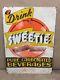 Extremely Rare Vintage Drink Sweetie Soda Pop Advertising Tin Sign