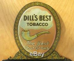 Early Vintage Dills Embossed Tobacco Advertising Tin Sign