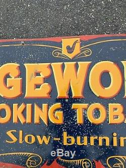 Edgeworth Smoking Tobacco Tin Sign Original Vintage Pipe Cigar 27.5x11.5