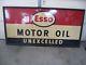 Esso Motor Oil Unexcelled Standard Oil Co Harrisburg Pa Vintage Tin Sign