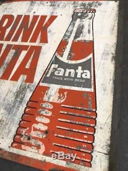 FANTA Genuine Vintage Metal Australian Tin Sign Milk Bar STANDARD INDUSTRIES