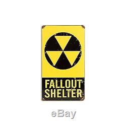 Fallout Shelter Warning Tin Metal Vintage Sign Reproduction