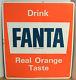 Fanta Orange Tin Sign. Nice. Vintage/original