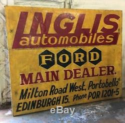 Ford main dealer advertising tin sign vintage retro antique enamel garage petrol