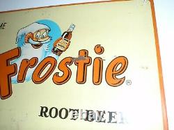Frostie Root Beer Metal Tin Advertising Vintage Sign