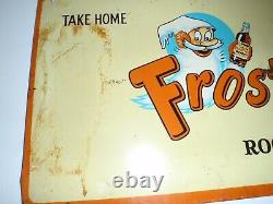 Frostie Root Beer Metal Tin Advertising Vintage Sign