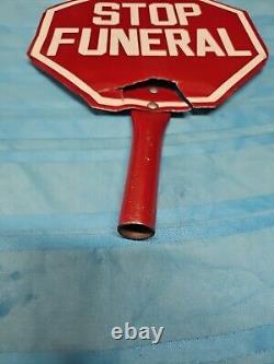 Funeral Procession Stop Sign 60's 70's Advertising