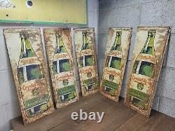 G3- 5 Vintage Crystal Rock Ginger Ale Tin Signs SODA GENERAL STORE SIGNS