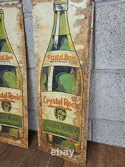 G3- 5 Vintage Crystal Rock Ginger Ale Tin Signs SODA GENERAL STORE SIGNS